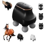 Chevaroo 4-Head Massager, Chevaroo Horse Massager, ustomized Massage, Portable USB Charging, High-Frequency Vibration, Perfect for You and Your Horse (1 Pcs*Black)