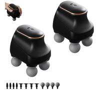 Chevaroo 4 Heads Massager, 12 Adjustable Levels & Interchangeable Heads for Customized Massage, Portable USB Charging Chevaroo Massager, Perfect for You and Your Horse (Black*2)