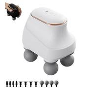 Chevaroo 4 Heads Massager, 12 Adjustable Levels & Interchangeable Heads for Customized Massage, Portable USB Charging Chevaroo Massager, Perfect for You and Your Horse (White)