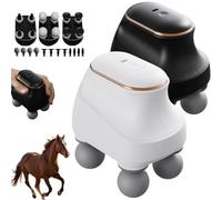 Chevaroo 4 Heads Massager, 2025 New Chevaroo Horse Massager - 5 Adjustable Levels & 12 Interchangeable Heads for Customized Massage, Portable USB Charging Massagers (MIX)