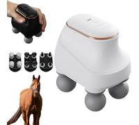 Chevaroo 4 Heads Massager, Chevaroo Horse Massager-5 Adjustable Levels Portable USB Charging Massagers, Heads for Customized Massage, Perfect for You and Your Horse (White)