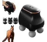 Chevaroo 4 Heads Massager, Chevaroo Horse Massager-5 Adjustable Levels Portable USB Charging Massagers, Heads for Customized Massage, Perfect for You and Your Horse (Black)