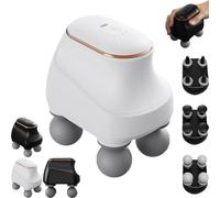 Chevaroo 4 Heads Massager, Chevaroo Massager - 5 Adjustable Levels, Interchangeable Heads for Customized Massages, 2026 New 4 Heads Massages Tool, Portable USB Charging for Horses and Riders (White)