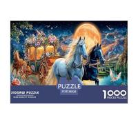 Chevauchée de Cowgirl, Licorne en Carton 100% recy ans Un Paysage coloré, Puzzle de 1000 pièces pour Adultes, Jeu éducatif Classique, 38 x 26 cm.