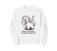 Chevaucher Ensemble Rire Ensemble Mignon Poney Sweatshirt
