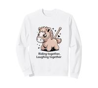 Chevaucher Ensemble Rire Ensemble Mignon Poney Sweatshirt