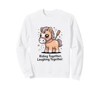 Chevaucher Ensemble Rire Ensemble Mignon Poney Sweatshirt