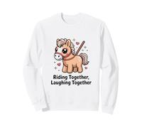 Chevaucher Ensemble Rire Ensemble Mignon Poney Sweatshirt