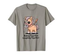 Chevaucher Ensemble Rire Ensemble Mignon Poney T-Shirt