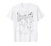 Chevaux à colorier, Peindre, Dessiner et Peindre. T-Shirt Graphique avec Valeur