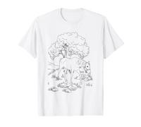 Chevaux à colorier, Peindre, Dessiner et Peindre. T-Shirt Graphique avec Valeur
