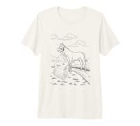 Chevaux à colorier, Peindre, Dessiner et Peindre. T-Shirt Haut de Gamme