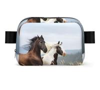 Chevaux au Galop Art,Sac Banane carré de Voyage, Sac de Poitrine décontracté, Sac Banane pour Hommes et Femmes