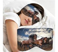 Chevaux au galop, Masque de sommeil pour la maison, les voyages et le travail posté, couvrant entièrement les yeux et bloquant la lumière