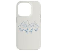 Chevaux au galop Montagnes Majestueux Nature Coque pour iPhone 14 Pro