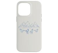 Chevaux au galop Montagnes Majestueux Nature Coque pour iPhone 14 Pro Max