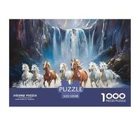 Chevaux Beaux 1000 Pièces Jeux Éducatifs Amusants Défis Créativité & Cadeaux Beau Puzzle Décoration Cadeau Anniversaire 52x38cm/1000pièces