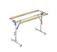 Chevaux De Scie Portables, Établi/poste De Travail Pliable En Métal, Avec Deux Rangées De Rouleaux, Capacité De 250 Kg, Hauteur Réglable De 70 À 90 Cm For Les Entrepôts