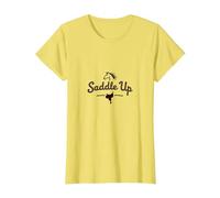 Chevaux de Selle pour Filles - Aventure équestre - Cowgirl T-Shirt, Femme, Citron, 3XL