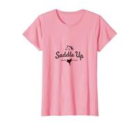 Chevaux de Selle pour Filles - Aventure équestre - Cowgirl T-Shirt, Femme, Rose, 3XL