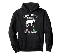 Chevaux Equitation Humour Femme Fille Mon Cheval m'appelle Sweat à Capuche