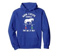 Chevaux Equitation Humour Femme Fille Mon Cheval m'appelle Sweat à Capuche, Unisexe pour Adultes, Bleu Royal, XL