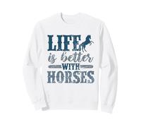 Chevaux Femmes et Filles Animaux Occidentaux Mignon Équitation Sweatshirt