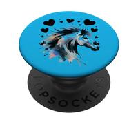 Chevaux Fille Coeur Coeur Enfant PopSockets PopGrip Adhésif