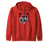 Chevaux Fille Coeur Coeur Enfant Sweat à Capuche