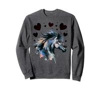 Chevaux Fille Coeur Coeur Enfant Sweatshirt