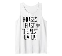 Chevaux First The Rest Later Cute Horse Girl Débardeur