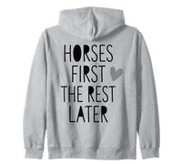 Chevaux First The Rest Later Cute Horse Girl Sweat à Capuche