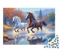 Chevaux Galloping River Lot De 1 Puzzle 1000 Pièces Adultes Activity À La Maison Loisir Détente Amazon’s Choice Puzzle Éducatif Carton Résistant 70x50cm/1000pcs