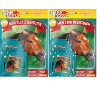 Chevaux - Mon Club D'EQUITATION Pack Loisirs Album + 50 Pochettes (Lot de 2)