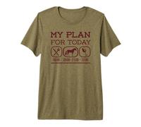 Chevaux Mon Plan pour Aujourd'hui, Cheval et vin Cheval T-Shirt Haut de Gamme