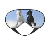 Chevaux noirs et blancs pour la course à pied, le sommeil, le design mis à jour bloquant la lumière, aveugler les yeux de nuit, hommes et femmes, travail de quart de travail, voyage