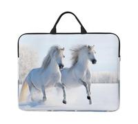 Chevaux tachetés rares au Galop,Housse pour Ordinateur Portable 14 Pouces, Sacoche pour Ordinateur Portable, Mallette avec poignée