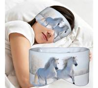 Chevaux tachetés rares au galop, Masque de sommeil pour la maison, les voyages et le travail posté, couvrant entièrement les yeux et bloquant la lumière