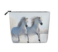 Chevaux tachetés rares au Galop,Trousse de Toilette de Voyage Portable, Imitation Lin, en Lin.