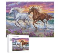 Chevauxlongla côte Puzzs 500 Pièces Educa MorneDécoration Intérieure Relaxant pour Adultes Et Enfants Assemblage Amusant Chalnge 3D 500 PCS