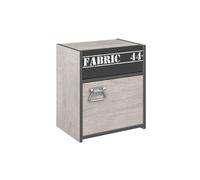 Chevet 1 porte 1 tiroir bois grisé anthracite 40x28xH45cm