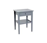 Chevet 1 tiroir 46x35x60 cm en bois laqué gris