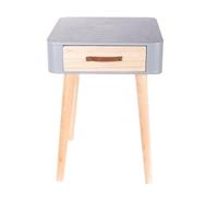 Chevet 1 Tiroir En Bois Gris Home Deco Factory