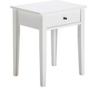 Chevet 1 Tiroir MDF et Pin Coloris Blanc - COLINA -