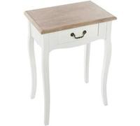 Chevet 1 tiroir naturel Chrysa Atmosphera Blanc, Blanc G
