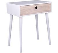 Chevet 1 Tiroir Paulownia Blanc et Naturel - PAPAY - ALTOBUY Blanc G