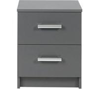 Chevet 2 Tiroirs Coloris Gris Graphite - ZEINE - ALTOBUY Gris G