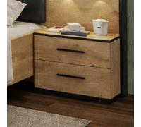 Chevet 2 tiroirs moderne en bois AMELIA