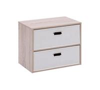 Chevet 2 tiroirs tissu beige Dress Up
