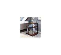 Chevet 3 niveaux 40x35x50 cm en sheesham massif marron